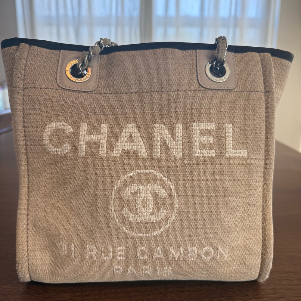 CHANEL Mini Deauville Canvas Tote | 100% Authentic - Picture 14 of 14